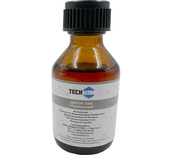 Изображение товара Цапон лак прозрачный 30 мл, стекло TECHHIM TH-TSAP-NO-30