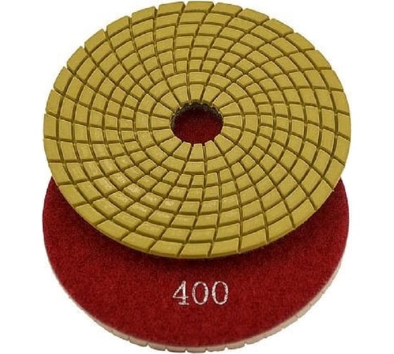 Изображение товара Круг шлифовальный алмазный гибкий черепашка 100 мм, p400, LUX, для мокрой полировки TORGWIN T919746