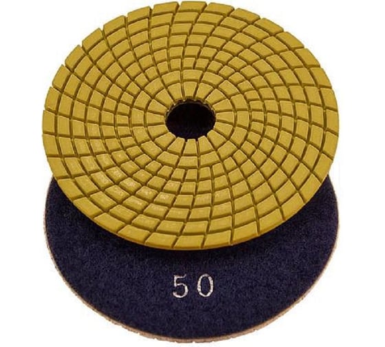 Изображение товара Круг шлифовальный алмазный гибкий черепашка 100 мм, p50, LUX, для мокрой полировки TORGWIN T187630