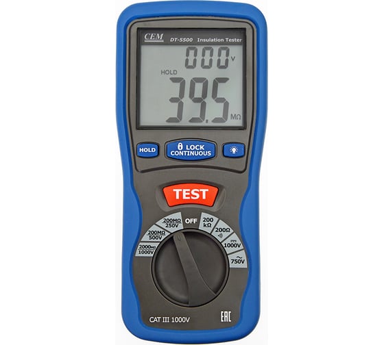 Изображение товара Цифровой тестер изоляции СЕМ DT-5500 480472