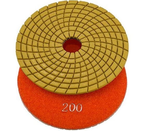 Изображение товара Круг шлифовальный алмазный гибкий черепашка 100 мм, p200, LUX, для мокрой полировки TORGWIN T134307