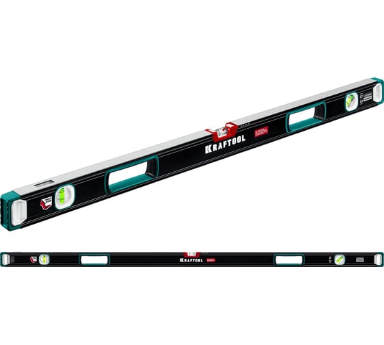 Изображение товара Сверхпрочный уровень KRAFTOOL A-RATE Control с зеркальным глазком, 1500 мм 34986-150
