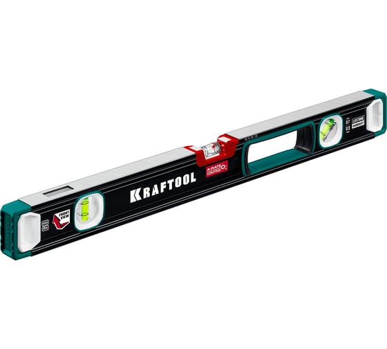 Изображение товара Сверхпрочный уровень KRAFTOOL A-RATE Control с зеркальным глазком, 600 мм 34986-60