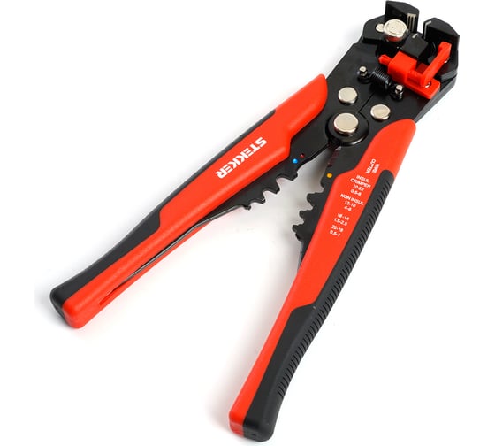 Изображение товара Автоматический многофункциональный инструмент для зачистки кабеля (стриппер) STEKKER 0,5-6мм2, wsc-001 , 39775