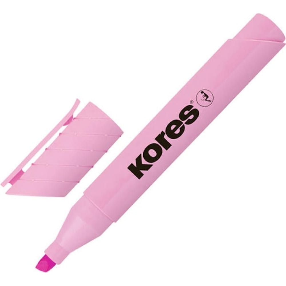 Текстовыделитель маркер Kores маркер меловой milan fluoglass 2 4 мм скошенный розовый