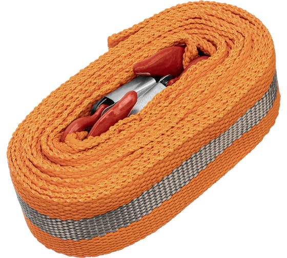 Изображение товара Буксировочный трос 5 м 5 тонн, 2 крюка, сумка на молнии STELS 54381