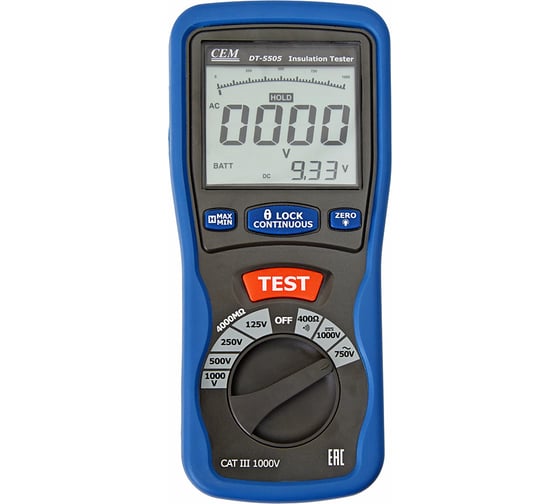 Изображение товара Цифровой тестер изоляции СЕМ DT-5505 481578
