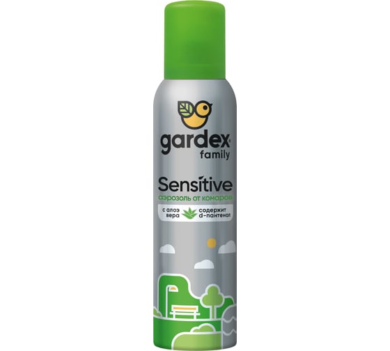 Изображение товара Аэрозоль от комаров Gardex Family sensitive 150 мл 0105
