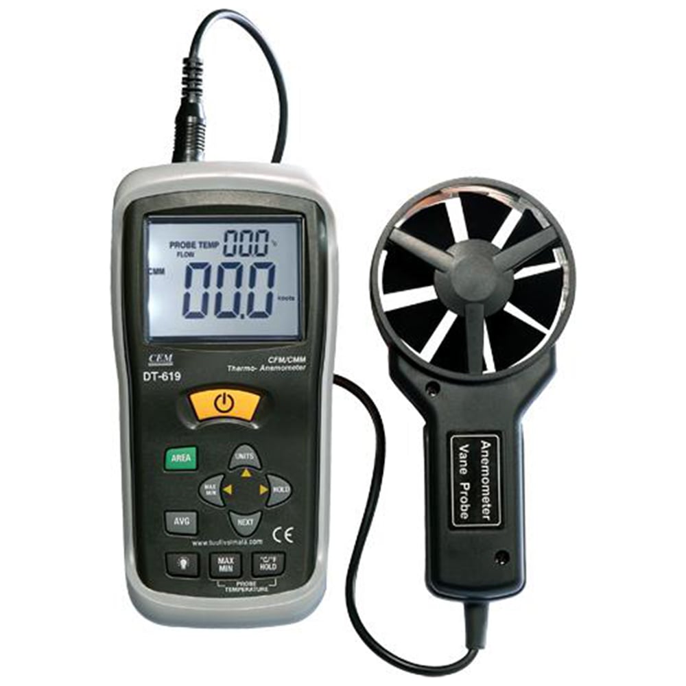 Измеритель скорости воздуха и температуры СЕМ измеритель влажности и температуры ada zht 100 70 бесконтактный 0 100% 20 до 70°