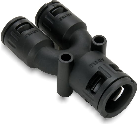 Изображение товара Муфта для гофрированных труб Weyer WQY-PA-28.5/2x21.2G - разветвитель тройник WE3600700