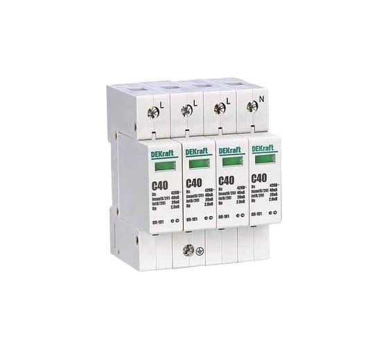 Изображение товара Ограничитель перенапряжений DEKraft ОП101-3РN-080-C-440 18018DEK 1113565