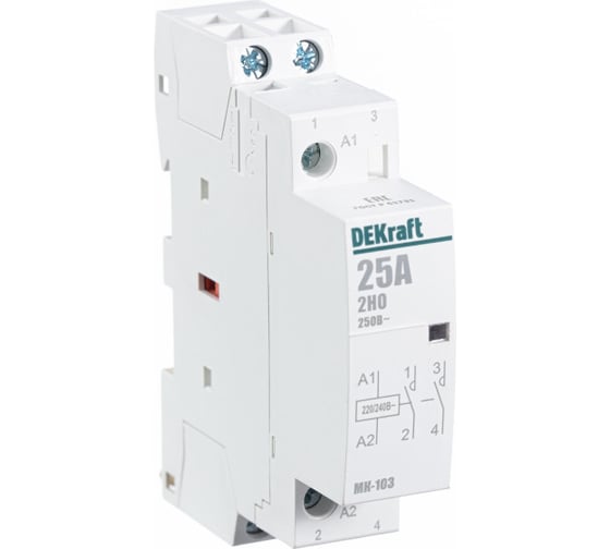 Изображение товара Контактор модульный DEKraft МК-103 2 НО, 25 А, 230 В 18064DEK
