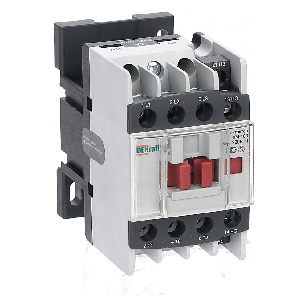 Изображение товара Контактор DEKraft КМ103-012A-220B-11 12А для управления нагрузками
