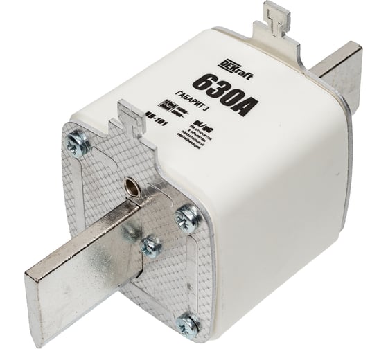 Изображение товара Предохранитель ножевой ПН-101, тип 39, габарит 3, 630 А Dekraft 21321DEK