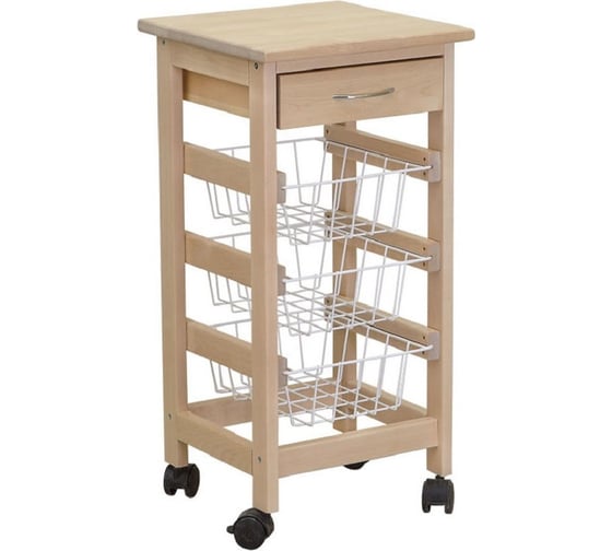 Изображение товара Тумба с ящиком и корзинами Мебелик лак 8418