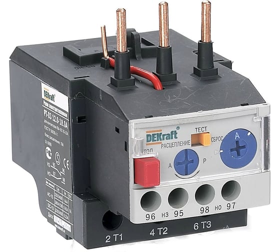 Изображение товара Тепловое реле DEKraft РТ03-25-32-12.0A-18.0A 23120DEK 1113720