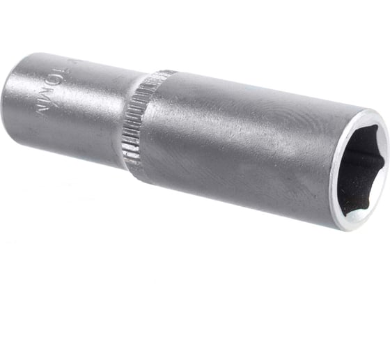 Изображение товара Головка торцовая удлиненная МАСТЕР (10 мм; 1/4"; Cr-V; FLANK) Зубр 27717-10