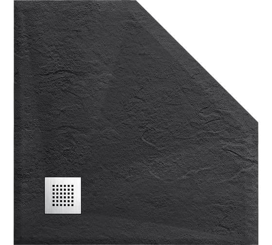 Изображение товара Поддон для душа VINCEA из искусственного камня, 1000x1000x25, антрацит VST-4SP1010A