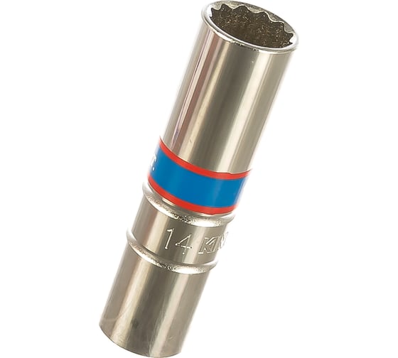 Изображение товара Головка для свечей зажигания (12 граней, 14 мм, 1/2", резиновый фиксатор) KING TONY 463014RC