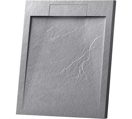 Изображение товара Поддон для душа VINCEA из искусственного камня, 900x900x25, серый VST-4SRL9090G