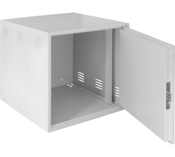 Изображение товара Настенный антивандальный шкаф сейфового типа 12U серый NETLAN EC-WS-126060-GY