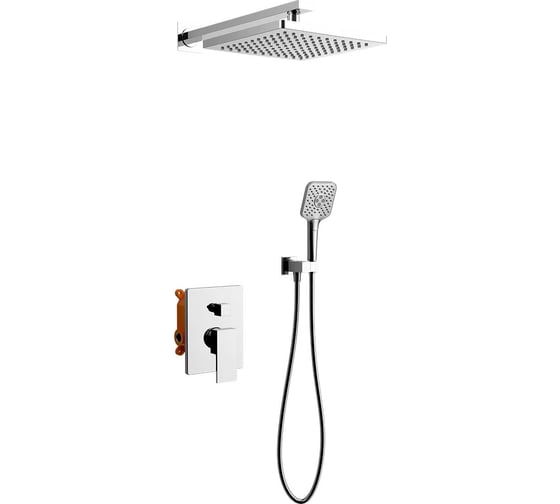 Изображение товара Душевой комплект VINCEA Next встраиваемый, 2 режима, ограничитель давления Hi Box, хром VSFW-1N1CH