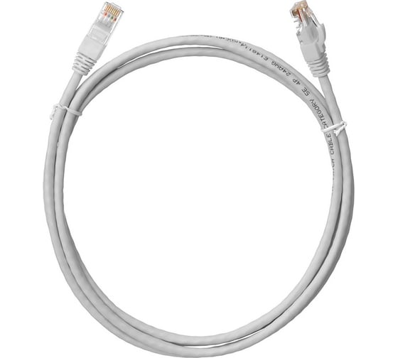 Изображение товара Коммутационный шнур U/UTP 4 пары, Кат.5е Класс D, 100МГц, 2хRJ45/8P8C, T568B, литой, многожильный, PVC нг B, серый, 2м, 10шт NETLAN EC-PC4UD55B-020-GY-10