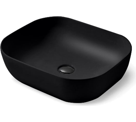 Изображение товара Керамическая раковина VINCEA 500x400x140, накладная, цвет матовый черный, VBS-101MB