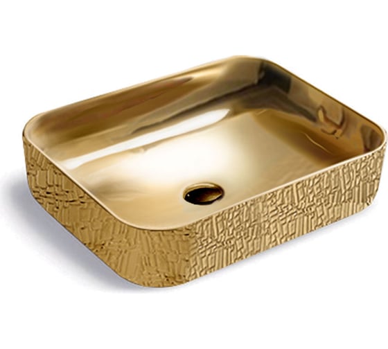 Изображение товара Керамическая раковина VINCEA 500x410x130, накладная, цвет золото/золото VBS-105G1