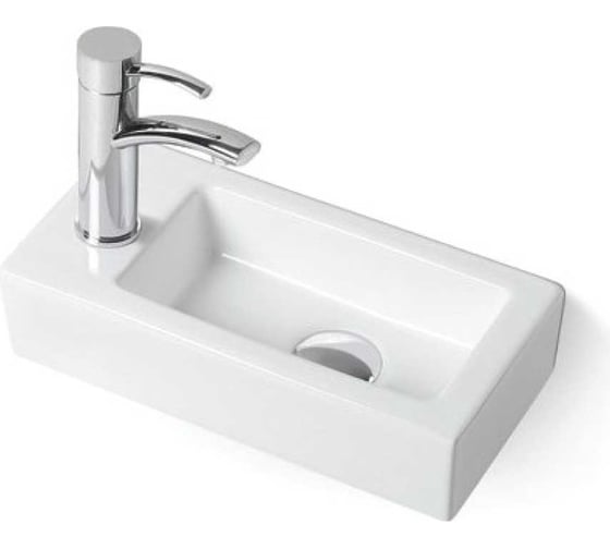 Изображение товара Керамическая раковина VINCEA 370x180x90, подвесная, цвет белый, левая VBS-133L