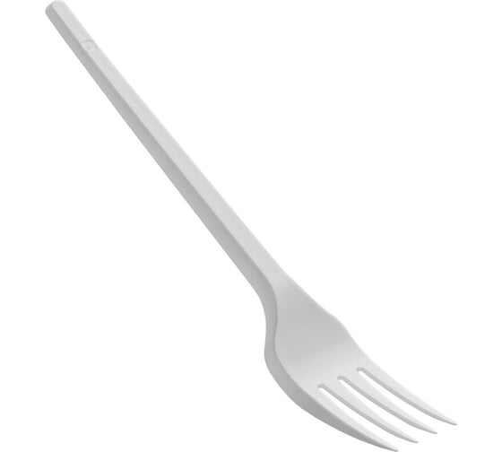 Изображение товара Одноразовые вилки OfficeClean 100 шт., эконом, белые, 16 см 245850