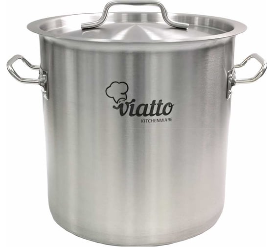 Изображение товара Кастрюля Viatto Commercial нержавеющая сталь с тройным дном 250x250 мм объем 12 л 101302 62067
