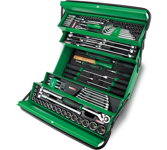 Изображение товара Набор инструментов в металлическом ящике TOPTUL 111 предметов GCAZ111A