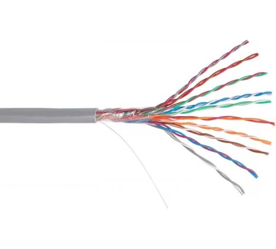 Изображение товара Кабель U/UTP 10 пар, Кат.5 Класс D, 100МГц, одножильный, медный, внутренний, PVC нг B, серый, 305м NETLAN EC-UU010-5-PVC-GY-3