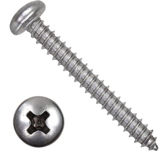 Изображение товара Саморез ЦКИ DIN 7981 4.2x13, остроконечный, А2, Ph2, 200 шт. 25358