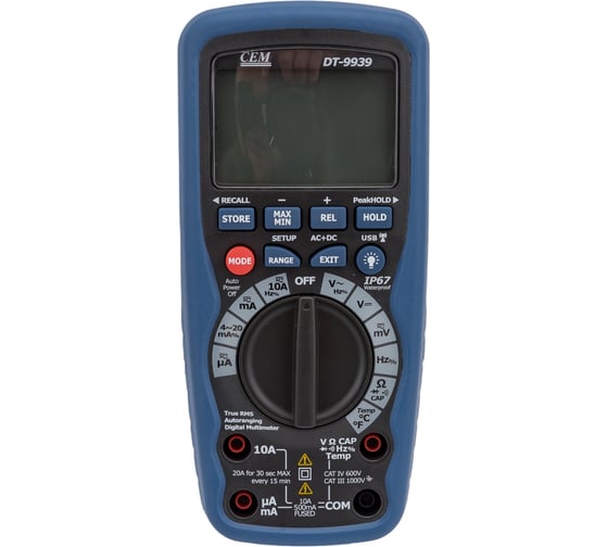 Изображение товара Мультиметр с беспроводным USB интерфейсом СЕМ DT-9939 481103