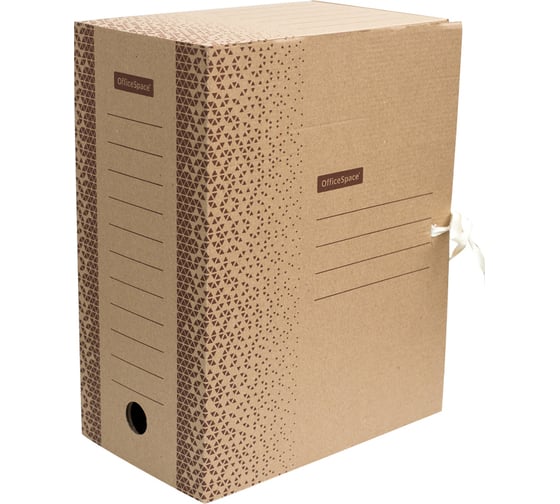 Изображение товара Архивная папка OfficeSpace Standard с завязками плотная, микрогофрок, 150 мм, бурый, 1400 листов 264787