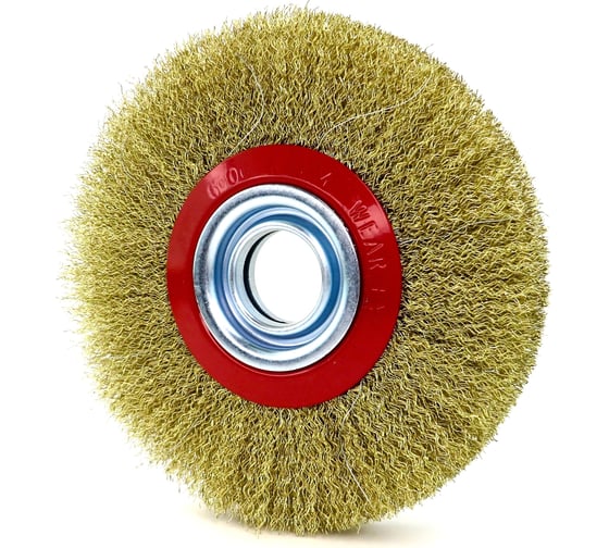 Изображение товара Щетка дисковая 175x30x32 мм, +адаптеры, ворс гофрированная латунированная сталь 0.30 мм 13-069 EuroBrush EB-LBS4