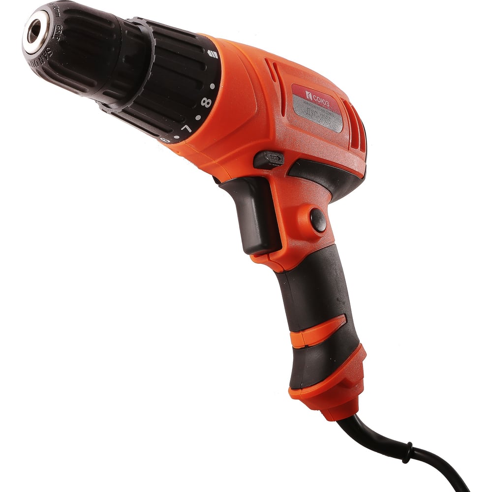 Изображение товара Электрическая дрель-шуруповерт Союз 650Вт ДУС-2165, мощный и легкий инструмент