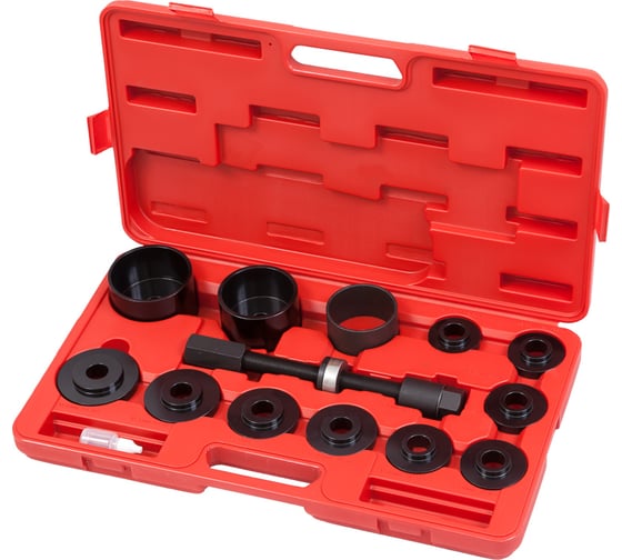 Изображение товара Набор оправок для монтажа и демонтажа ступичных подшипников, 14 предметов МАСТАК 100-30014C