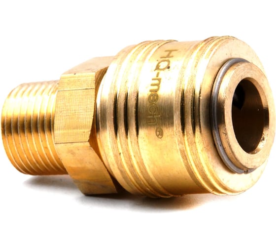 Изображение товара Соединение быстросъемное пневматическое HQ-SM38 «мама»-нар. резьба 3/8" (латунь) HQ-mech УТ000002467