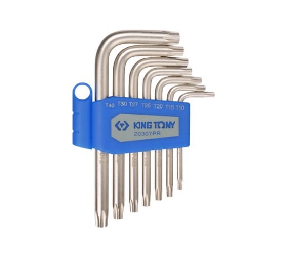 Изображение товара Набор Г-образных ключей (TORX, T10-T40, 7 предметов) KING TONY 20307PR