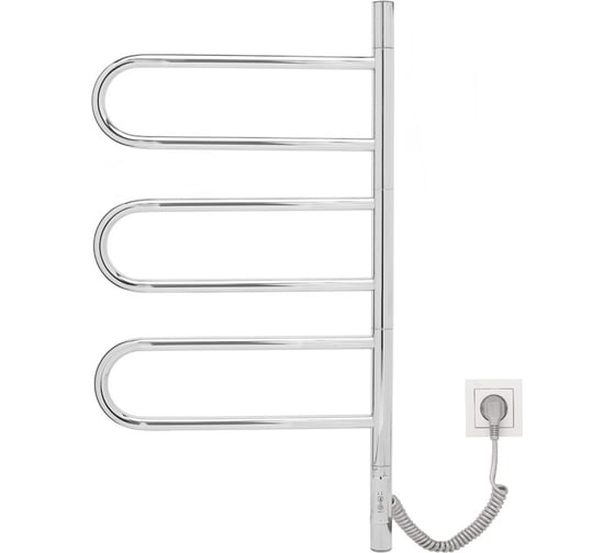 Изображение товара Электрический полотенцесушитель VINCEA 44x80, хром, таймер VTD-1R2CE