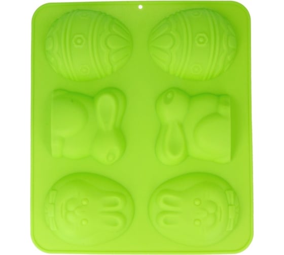 Изображение товара Силиконовая форма для выпечки пирожных Pan-Cake Пасха-6 ячеек SPC-0033 30x26.5x2.5 см 405754