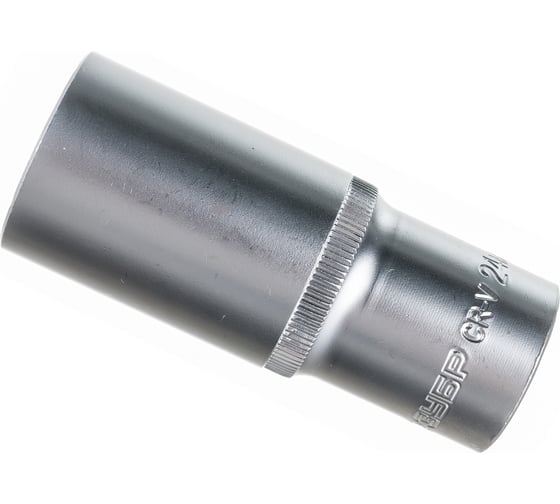 Изображение товара Головка торцовая удлиненная МАСТЕР (24 мм; 1/2"; Cr-V; FLANK) Зубр 27726-24