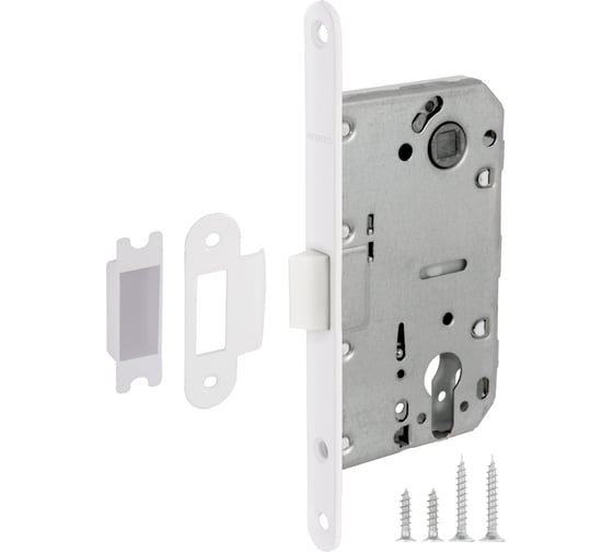Изображение товара Корпус врезного замка c защёлкой FUARO PLASTP85C-50 (P85C-50) WH белый 41761