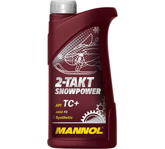 Изображение товара Mасло 2-х тактное Snowpower 1л, синтетика, для снегоходов MANNOL 1430