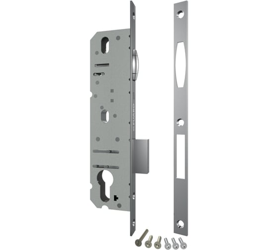 Изображение товара Корпус узкопрофильного замка с роликовой защёлкой FUARO PROF5116-25 CP хром 26431