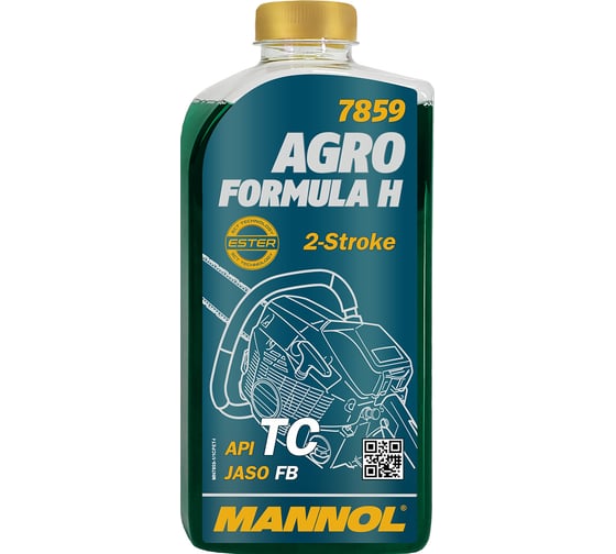 Изображение товара Mасло 2-х тактное 1л, синтетика, 7859 Agro for HUSQVARNA MANNOL 7859 1987