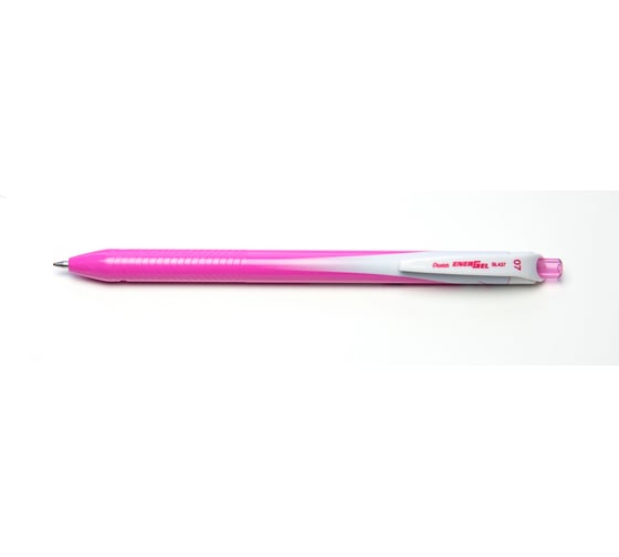 Изображение товара Автоматическая гелевая ручка Pentel Energel, одноразовая d 0.7 мм 12 шт BL437-P розовые чернила 687471